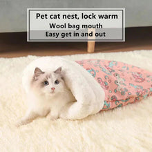 Load image into Gallery viewer, Autumn Winter Cat Kennel – Closed Cozy Sleeping Bag for Cats