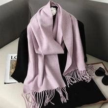 Load image into Gallery viewer, 62-Color Winter Cashmere Scarf – Warm Tassel Pashmina Wrap for Women