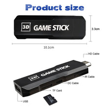 Load image into Gallery viewer, New GD10 Game Stick 128g 4k HD Video Game Console Dual Wireless 2.4g Controller Retro Console 10000+ Game for PSP