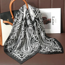Load image into Gallery viewer, Luxury Satin Silk Square Scarf – Shawl, Hijab & Fashion Wrap 2023