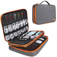 Load image into Gallery viewer, Portable Electronic Accessories Travel case,Cable Organizer Bag Gadget Carry Bag for iPad,Cables,Power,USB Flash Drive, Charger