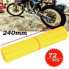 Load image into Gallery viewer, 72pcs Bicycle Wheel Spoked Protector Wraps 24cm Wheel Rim Spoke Wrap Kit for Motorcycle Bike Color Rims Skin Trim Covers Pipe