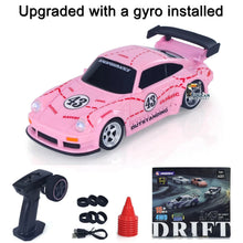 将图片加载到图库查看器,New RC Drift Car Upgraded Gyro 1/43 Racing RTR 4WD Four-wheel Drive High Speed Radio Control Model 2.4g Drift Race Car Mini Gift
