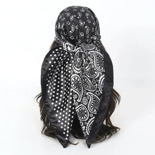 Load image into Gallery viewer, Satin Square Scarf – Elegant 2025 Print Hijab, Shawl & Hair Wrap