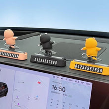 Load image into Gallery viewer, New Dashboard Car Decorations Skateboard Bear Magnetic Parking Number Plate Creative Car Cartoon Interior Interior Accessories