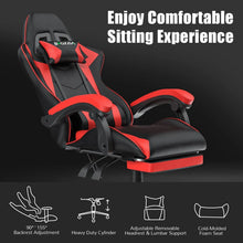 Load image into Gallery viewer, Gaming Chair with Footrest Gamer Chairs Ergonomic with Lumbar Cushion Headrest Gaming Chair Height Adjustable Computer Chair
