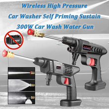 Load image into Gallery viewer, 60BAR Wireless High Pressure Car Wash Water Gun Car Washer Self Priming Sustain 300W For Auto Home Garden Cleaning Car Washing