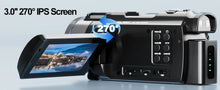 将图片加载到图库查看器,NBD 4K HD&48MP Camcorder Video Camera With Wi-Fi & App Control,Video Recorder with 3X Battery Life, 16X Zoom, 270° IPS Screen