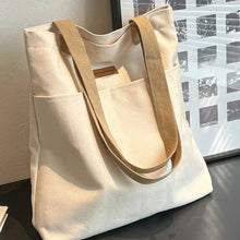 将图片加载到图库查看器,Women’s Canvas Tote Bag – Large Capacity Sewing Thread Handbag