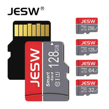 Load image into Gallery viewer, JESW Micro 256G Ultra Memory SD Card TF Flash Card A1 V10 C10 U1 32GB 64G 16G 8G 4G Micro for Camera UAV Phone Switch Table