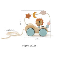 Load image into Gallery viewer, Wooden Train Birthday Toy Montessori Baby Learning