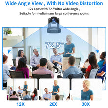 将图片加载到图库查看器,Runpu 1080P/60fps NDI Conference PTZ Video Camera 12/20/30x Zoom Ai Auto Tracking PTZ SDI Camera HDMI USB Outputs Support POE