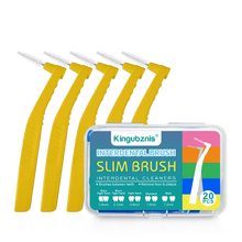 Load image into Gallery viewer, Kingubznis 20pcs Interdental Brush For Dental Orthodontics Clean Between Teeth Cleaning Tools Soft Mini Brush With Dust Cover