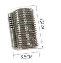 Load image into Gallery viewer, Cat Corner Brush Comb Massager with Catnip β Self-Grooming Wall Arch Scratcher & Hair Removal Tool for Cats