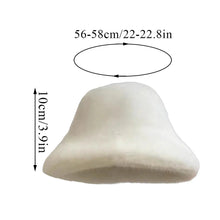 将图片加载到图库查看器,Fluffy Fur Fisherman Hat For Women Winter Plush Ear Protection Cap Windproof Warm Female Panama Caps Solid Fashion Bucket Hat