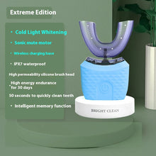 将图片加载到图库查看器,Electric U-Shaped Toothbrush for Adults - Soft-Bristles Teeth Whitening Kit, Oral Care with Auto-Timing & 360° Gum Protection
