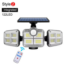 Load image into Gallery viewer, 122/333 LED Solar Motion Sensor Lights – IP65 Waterproof Outdoor Wall Lamp with 3 Modes for Garage, Yard & Corridor