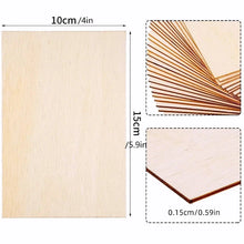 Load image into Gallery viewer, Unfinished Wood Sheets for Crafts - 6x4in/15x10cm (4/8/15 Pcs) | DIY Arts & Projects