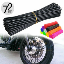 Load image into Gallery viewer, 72pcs Bicycle Wheel Spoked Protector Wraps 24cm Wheel Rim Spoke Wrap Kit for Motorcycle Bike Color Rims Skin Trim Covers Pipe