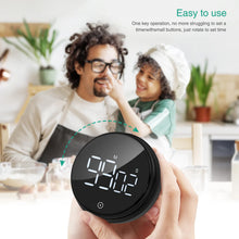 Load image into Gallery viewer, ORIA Magnetic Timer Countdown Stopwatch Manual Rotation Counter Work Sport Study Alarm Clock LED Digital Kitchen Cooking Timer