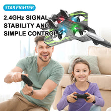 Load image into Gallery viewer, Glider Flying Helicopter RC Hobby Jet Plane 2.4G Stunt Remote Control Foam Fighter Airplane Toy With Light