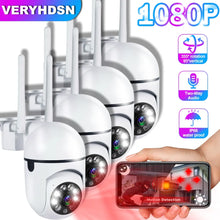 Load image into Gallery viewer, 1080P 4PCS Outdoor Camera CCTV IP Wifi Surveillance Camera Waterproof Security Protection Wireless Home Monitor Track Alarm 360°