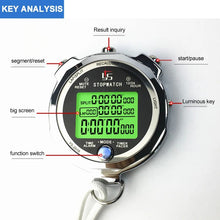 将图片加载到图库查看器,Professional Digital Stopwatch 0.001s Precision Luminous Countdown Timer 100/200 Channels Memory Referee Training Running Timer