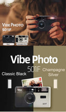 Load image into Gallery viewer, Vibe Vintage Retro 501F 35mm Reusable Non-Disposable Film Camera Black/Red/Champagne Silver/Pink