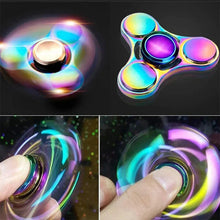 Load image into Gallery viewer, Metal Rainbow Fidget Spinner – Colorful EDC Hand Spinner Toy for Kids & Adults | Anti-Anxiety Stress Relief Finger Spinner Gift