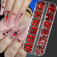 Load image into Gallery viewer, 100/50cm Luxury Crystal Chain Nail Charms - 1.5/2mm Clear & AB Diamond Nail Art Decoration