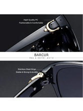 Load image into Gallery viewer, BARCUR Polarized Men’s Fashion Sunglasses – Elliptical Gradient TAC Lens with UV400 Protection – Lightweight Stainless Steel Frame Stylish Summer Eyewear for Travel Driving & Outdoor Gift Occasions