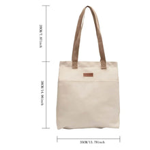 Load image into Gallery viewer, 1Pc Women's Tote Bag Canvas Sewing Thread Large Capacity Advanced Sense Handbag Convenient Practical Female's Commuter Bag