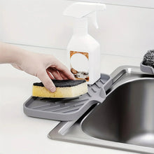 Load image into Gallery viewer, Multifunctional Silicone Sink Tray with Drain – Soap Dish, Sponge & Brush Organizer for Kitchen and Bathroom (Ventilated & Easy to Clean)
