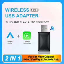 Load image into Gallery viewer, NEW 2in1 Wireless CarPlay AI Mini Android Auto Box Plug&Play Automatic Connection Compatible with 99% of Cars For Car Radio