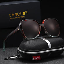 将图片加载到图库查看器,BARCUR Oversized Square Polarized Sunglasses for Women – Fashion Gradient Lens Summer Eyewear with UV400 Protection – Lightweight PC Comfortable Frame Trendy Street Style Shades for Summer Shopping Beach & Travel