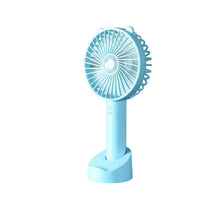 Load image into Gallery viewer, USB Mini Handheld Fan Cooler Portable Small Charging Fan Mini Silent Charging Desk Dormitory Office Student Gifts Long Personal Small Desk Fan with Base, Lightweight Rechargeable USB Handheld Fan