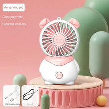 将图片加载到图库查看器,Creative Cartoon Bear Desktop Mini Fans Big Wind Desktop Portable USB Charging Handheld Fan Portable Air Conditioning Handheld Cooling Fan Charging Usb Fan Portable Handheld Fan