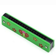 Load image into Gallery viewer, 1pc/2/4pcs Children Wooden Harmonica Musical Instrument Toys Music Teaching Aids Puzzle Early Education Kindergarten Beginners