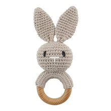 Load image into Gallery viewer, Crochet Animal Rattle Baby Toy Montessori Teether