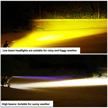 Load image into Gallery viewer, Motorcycle LED Spot Light Dual Color Hi/Low Beam Fog Lamps for Car Trucks SUV UTV 12V 24VMini Lens Headlight Driving Light