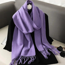 Load image into Gallery viewer, 62-Color Winter Cashmere Scarf – Warm Tassel Pashmina Wrap for Women