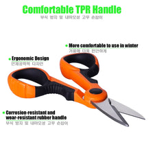 将图片加载到图库查看器,Fishing Scissors Stainless Steel Precision Fishing Line Cutter Non-slip Handle Protective Sleeve Woven Fishing Line Scissors
