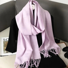 Load image into Gallery viewer, 62-Color Winter Cashmere Scarf – Warm Tassel Pashmina Wrap for Women