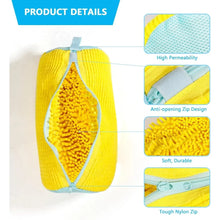 Load image into Gallery viewer, Durable Shoe Washing Machine Bag β Yellow & Blue Zipper | Protective Laundry Wash Bag for Sneakers & Casual Shoes