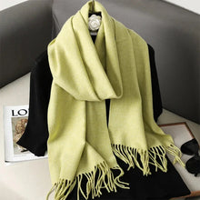 Load image into Gallery viewer, 62-Color Winter Cashmere Scarf – Warm Tassel Pashmina Wrap for Women