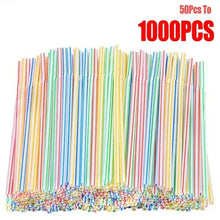 Load image into Gallery viewer, 50-1000Pcs Multicolor Drinking Straws – Milk Tea & Party Supplies