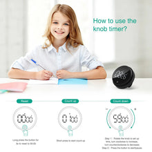Load image into Gallery viewer, ORIA Magnetic Timer Countdown Stopwatch Manual Rotation Counter Work Sport Study Alarm Clock LED Digital Kitchen Cooking Timer