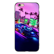 Load image into Gallery viewer, Cute Cover Soft Silicone Print Cars Print Phone Case For Iphone 5s 5 S Se 2016 4.0" Case Phone Cover On Iphone 6s 6 S Plus Funda Bumper Black Case Sport Race Car