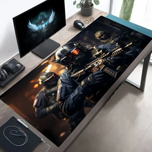 Load image into Gallery viewer, Tactical Soldier XXL Gaming Mouse Pad β Non-Slip Rubber Desk Mat with Stitched Edges & Lycra Surface for FPS Gamers