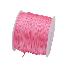 Load image into Gallery viewer, 50 Yards 0.8mm Braided Nylon Cord – Durable Satin String for Jewelry Making, Beading, Macrame, Chinese Knot & DIY Crafts